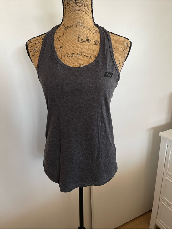 onnit Tops - Women's Dark Gray Racerback Tank Top with Subtle Logo